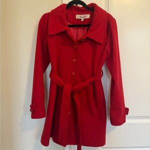 Red Coat with Belt